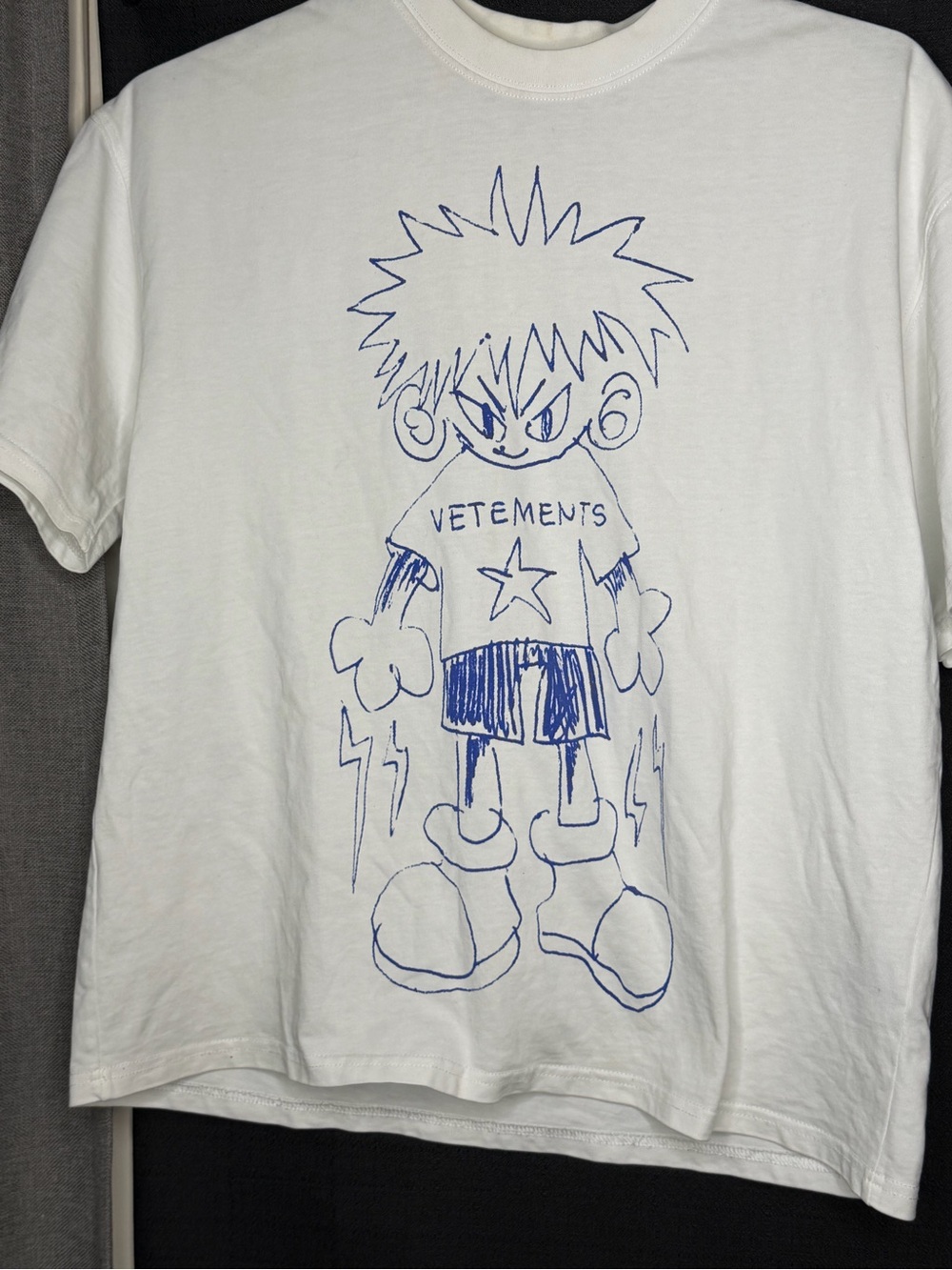 Vetements White Tee with Black Care Tag